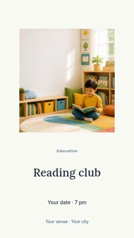 Reading club instagram story template