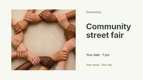 Community street fair banner template