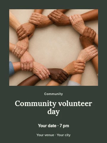 Community volunteer day invitation template