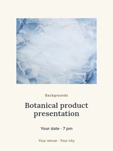 Botanical product presentation poster template