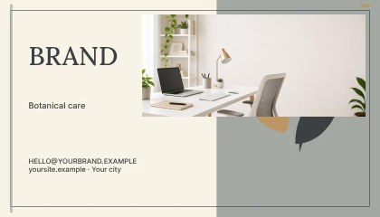 Botanical care · Signal business card template