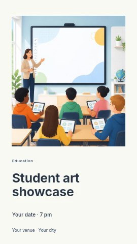 Student art showcase instagram story template
