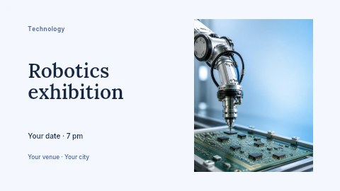 Robotics exhibition banner template