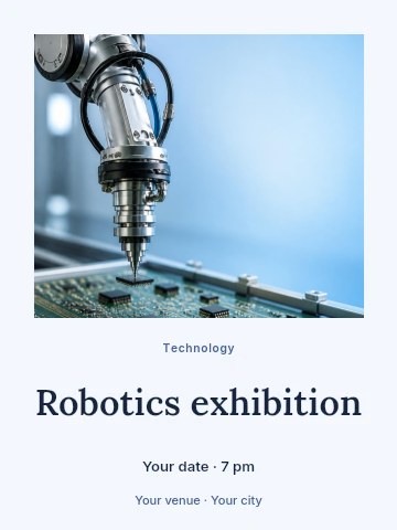 Robotics exhibition poster template