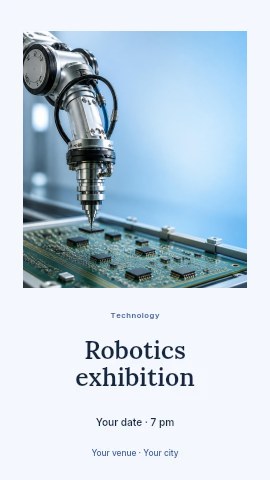 Robotics exhibition instagram story template
