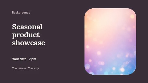 soft pastel bokeh background gradient in Seasonal product showcase banner template