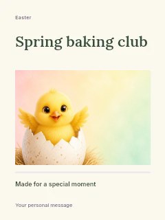 Spring baking club · Title & photograph