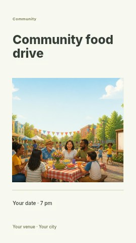 Community food drive instagram story template