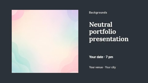 Neutral portfolio presentation banner template
