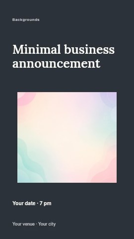 Minimal business announcement instagram story template