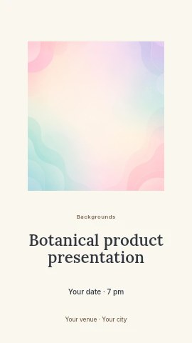 Botanical product presentation instagram story template