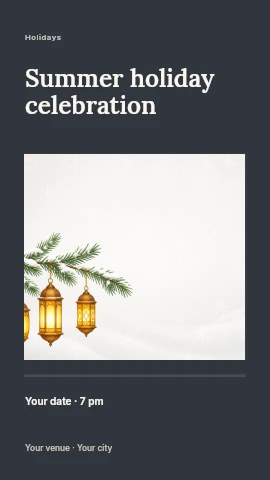 Summer holiday celebration instagram story template