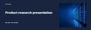 Product research presentation banner template · Horizontal photo dialogue
