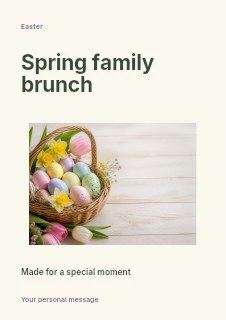 Spring family brunch flyer template · Modern programme
