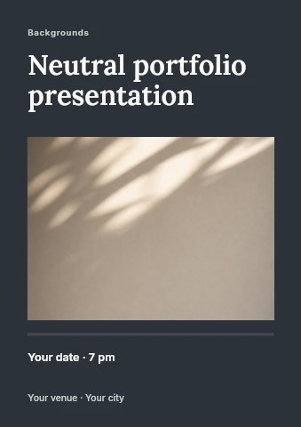 Neutral portfolio presentation flyer template