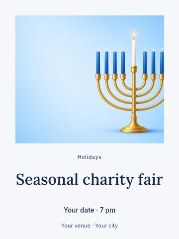 Seasonal charity fair invitation template
