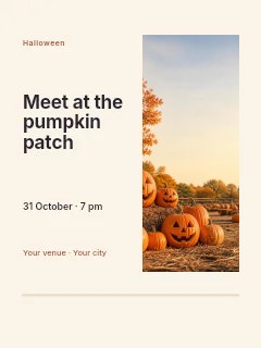 Pumpkin patch visit photo layout · Split portrait