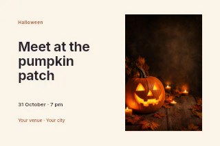 Pumpkin patch visit photo layout postcard template
