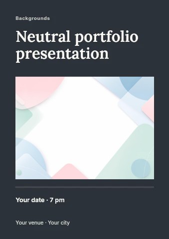 Soft pastel abstract geometric background in Neutral portfolio presentation flyer template