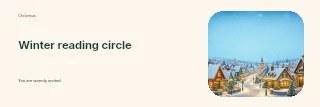 Winter reading circle banner template · Horizontal photo dialogue