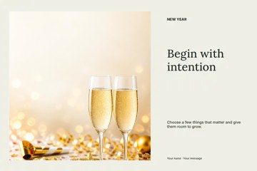Intentional January photo layout postcard template