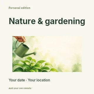Nature & gardening social media post template · Modern programme