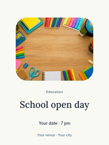 School open day invitation template