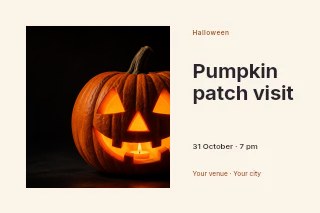 Pumpkin patch visit · Horizontal photo dialogue
