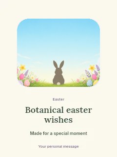 Botanical Easter wishes invitation template · Picture window
