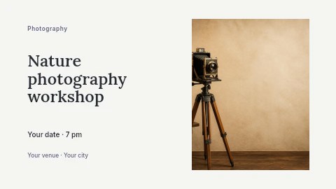 Nature photography workshop banner template banner template