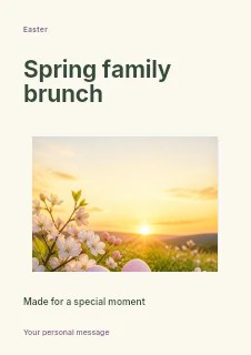 Spring family brunch · Modern programme