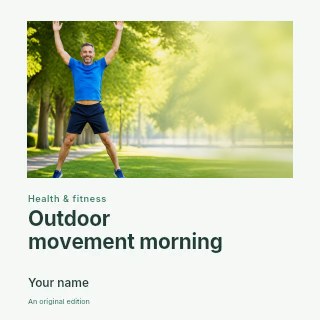 Outdoor movement morning · Gallery editorial