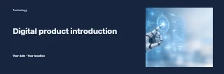 Digital product introduction banner template · Horizontal photo dialogue
