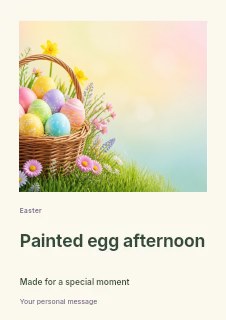 Painted egg afternoon · Gallery editorial