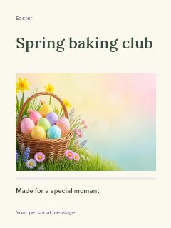 Spring baking club · Title & photograph