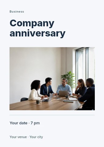 Company anniversary flyer template