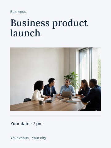 Business product launch invitation template