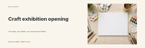 Craft exhibition opening banner template