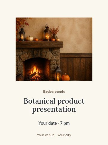 Botanical product presentation invitation template