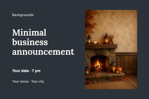 Minimal business announcement postcard template
