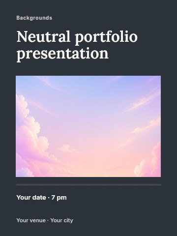 Neutral portfolio presentation poster template