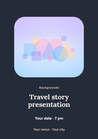 Travel story presentation flyer template