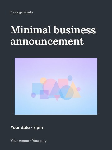Minimal business announcement invitation template