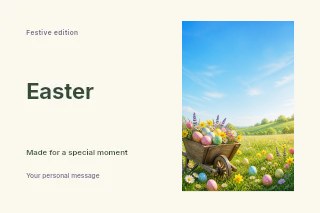 Easter postcard template · Horizontal photo dialogue