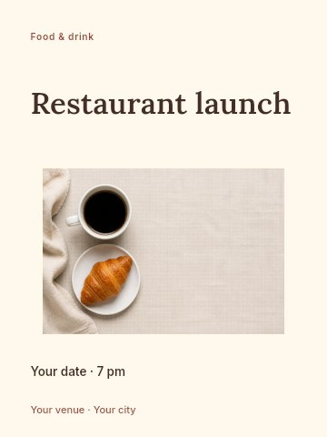 Restaurant launch invitation template