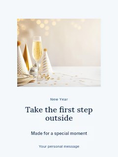 New Year first walk photo layout poster template · Picture window