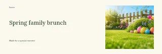 Spring family brunch banner template · Horizontal photo dialogue