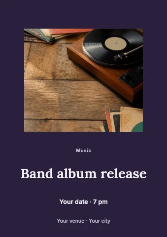 Band album release flyer template