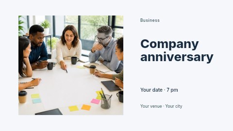 Company anniversary banner template