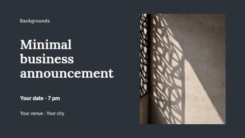 Minimal business announcement banner template